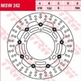 Диск тормозной TRW Lucas MSW242