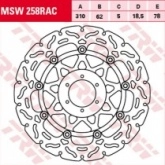 Диск тормозной TRW Lucas MSW258RAC