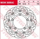 Диск тормозной TRW Lucas MSW260RAC
