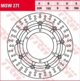 Диск тормозной TRW Lucas MSW271