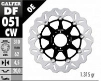 Диск тормозной Galfer DF051CW