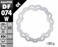 Диск тормозной Galfer DF074W