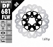 Диск тормозной Galfer DF681FLW