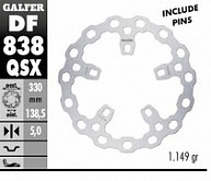 Диск тормозной Galfer DF838QSX