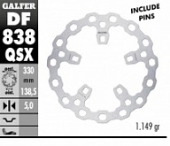 Диск тормозной Galfer DF838QSX