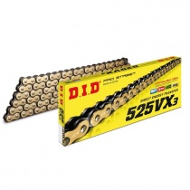 Цепь приводная DID 525 G&B VX3/108ZB Gold/Black