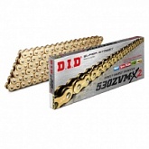Цепь приводная DID 530 G&G ZVMX2/118LE Gold