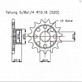 Звезда передняя Esjot 50-32185.15S
