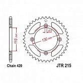Звезда задняя JT JTA215.50 Red