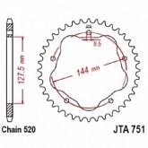 Звезда задняя JT JTA751.42 Black