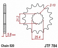 Звезда передняя JT JTF784.15