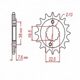 Звезда передняя MTX Parts 10-401-13