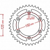 Звезда задняя MTX Parts 11-KM1-41