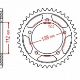 Звезда задняя MTX Parts 11-MAS-43