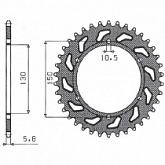 Звезда задняя Sunstar 1-3610-42