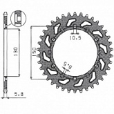 Звезда задняя Sunstar 1-3612-52