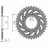 Звезда задняя Sunstar 1-6223-42