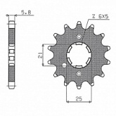 Звезда передняя Sunstar 38115