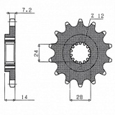 Звезда передняя Sunstar 42015
