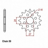 Звезда передняя CHT JTH2190.17