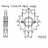Звезда передняя Esjot 50-15022.13