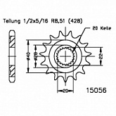 Звезда передняя Esjot 50-15056-14