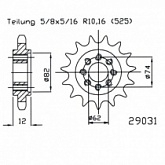 Звезда передняя Esjot 50-29031.22