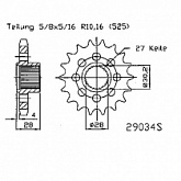 Звезда передняя Esjot 50-29034.18