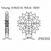 Звезда передняя Esjot 50-29035.16