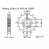 Звезда передняя Esjot 50-32117.11