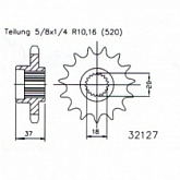 Звезда передняя Esjot 50-32127.17