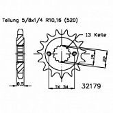 Звезда передняя Esjot 50-32179.15