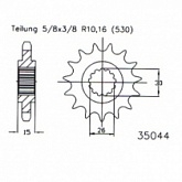 Звезда передняя Esjot 50-35044.16 MZ/MUZ