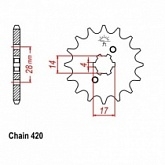 Звезда передняя JR RMC2153.12