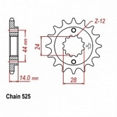 Звезда передняя JR RMC314.16