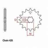 Звезда передняя JR RMC428.14