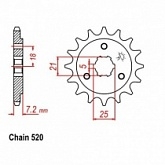 Звезда передняя JR RMC437.15