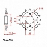 Звезда передняя JR RMC511.15