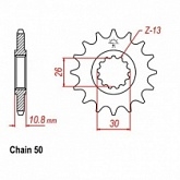 Звезда передняя JR RMC579.15