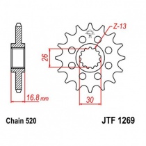 Звезда передняя JT JTF1269.16