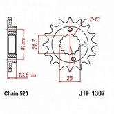 Звезда передняя JT JTF1307.15