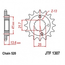 Звезда передняя JT JTF1307.15