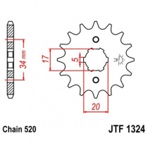 Звезда передняя JT JTF1324.13