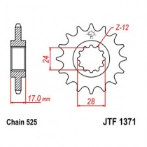 Звезда передняя JT JTF1371.14