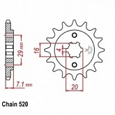 Звезда передняя JT JTF1408.15