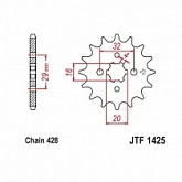 Звезда передняя JT JTF1425.15