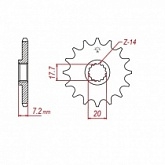Звезда передняя JT JTF1558.14