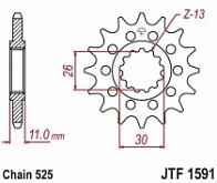 Звезда передняя JT JTF1591.15RB