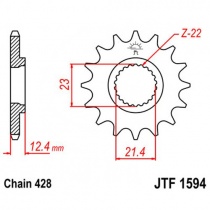 Звезда передняя JT JTF1594.15