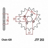 Звезда передняя JT JTF253.18